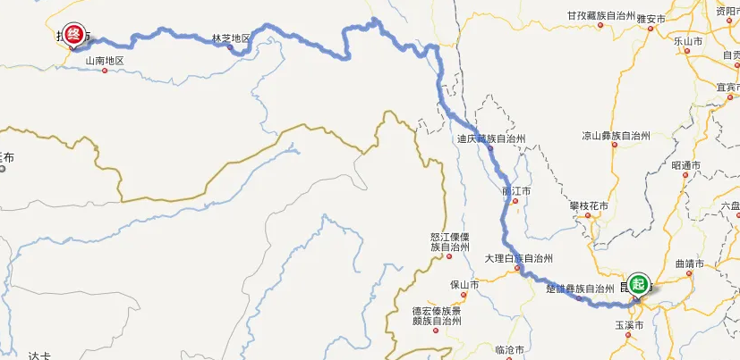 云南自驾游去西藏最佳路线怎么走：先走214国道滇藏线，再走318国道川藏线（全程2千多公里）