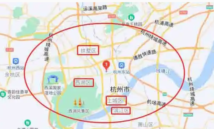 2022杭州摩托车限行区域图